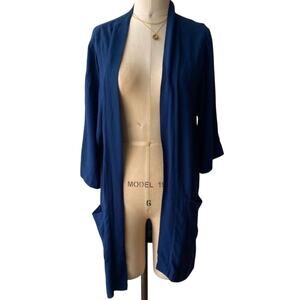 LOVE & WHIMSY LA Navy Duster with Pockets XXL New with Tag MSRP $138
